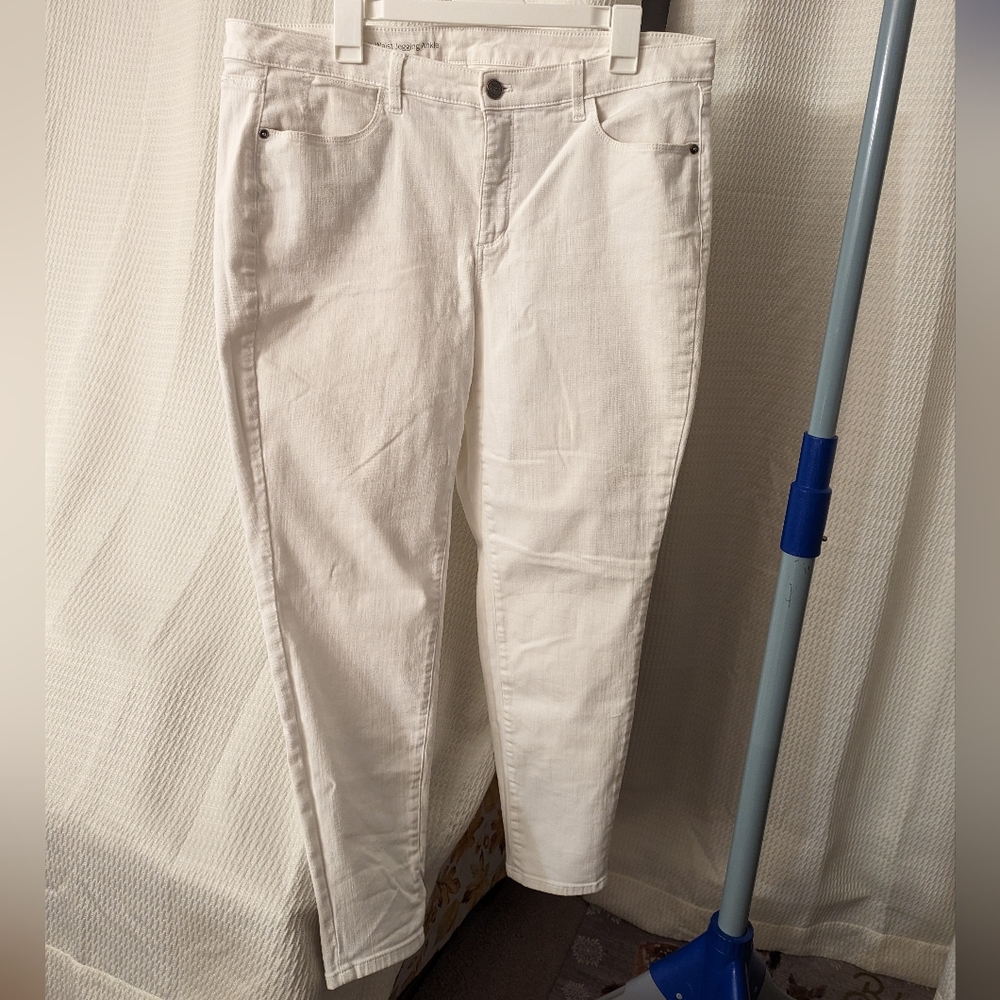 Talbots Flawless 16W High-Waist ankle jegging in white